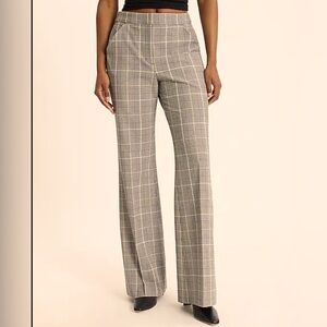 Express Editor High waisted, plaid, flare legged pant, size 12R